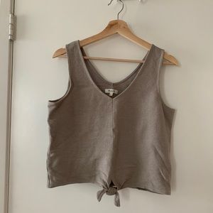 Taupe crop tank